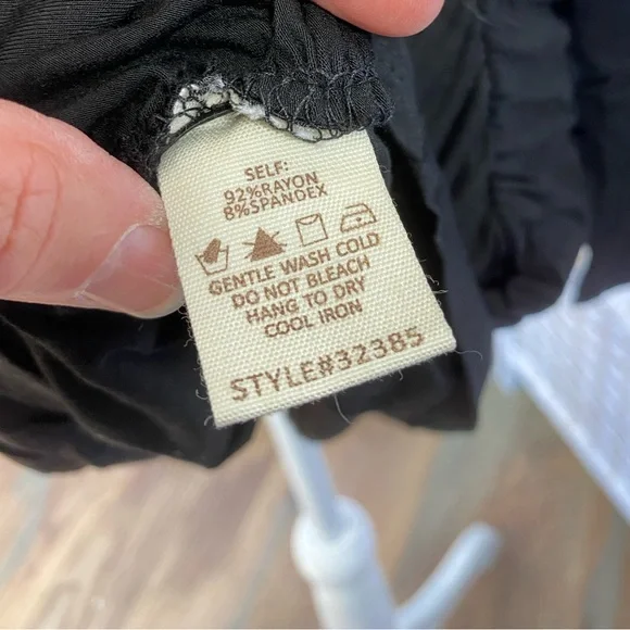 NWT Hem & Thread Black Silhouette MIDI Dress size S Side Ruching - Picture 8 of 8